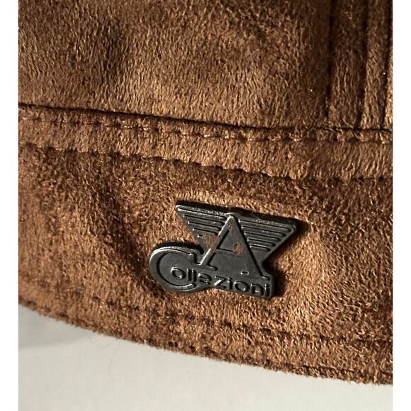 Collezioni Brown Faux Suede Jacket NWT Men’s Medium Made in Italy 17x24x18x25 - Picture 5 of 9